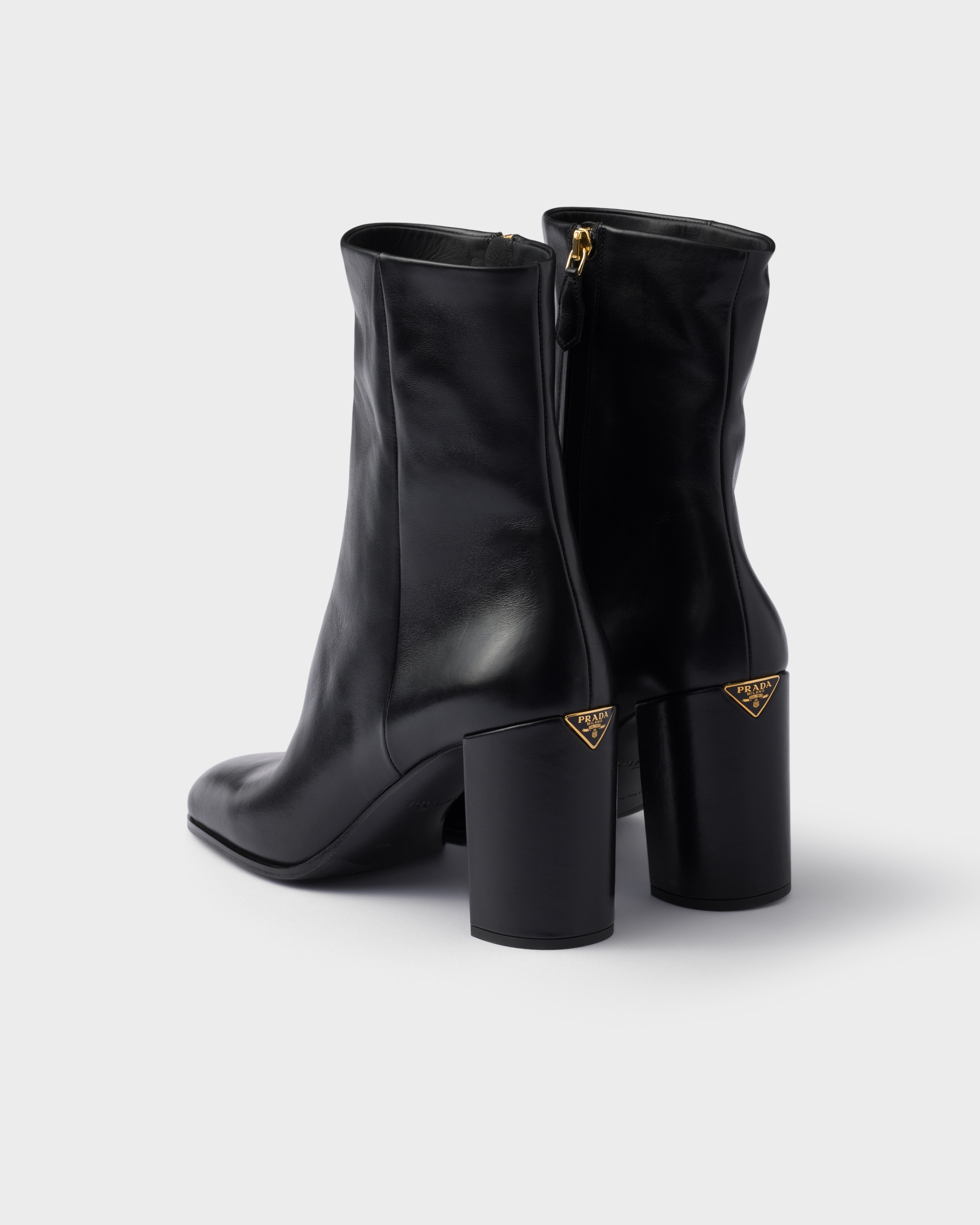Black Leather booties | PRADA