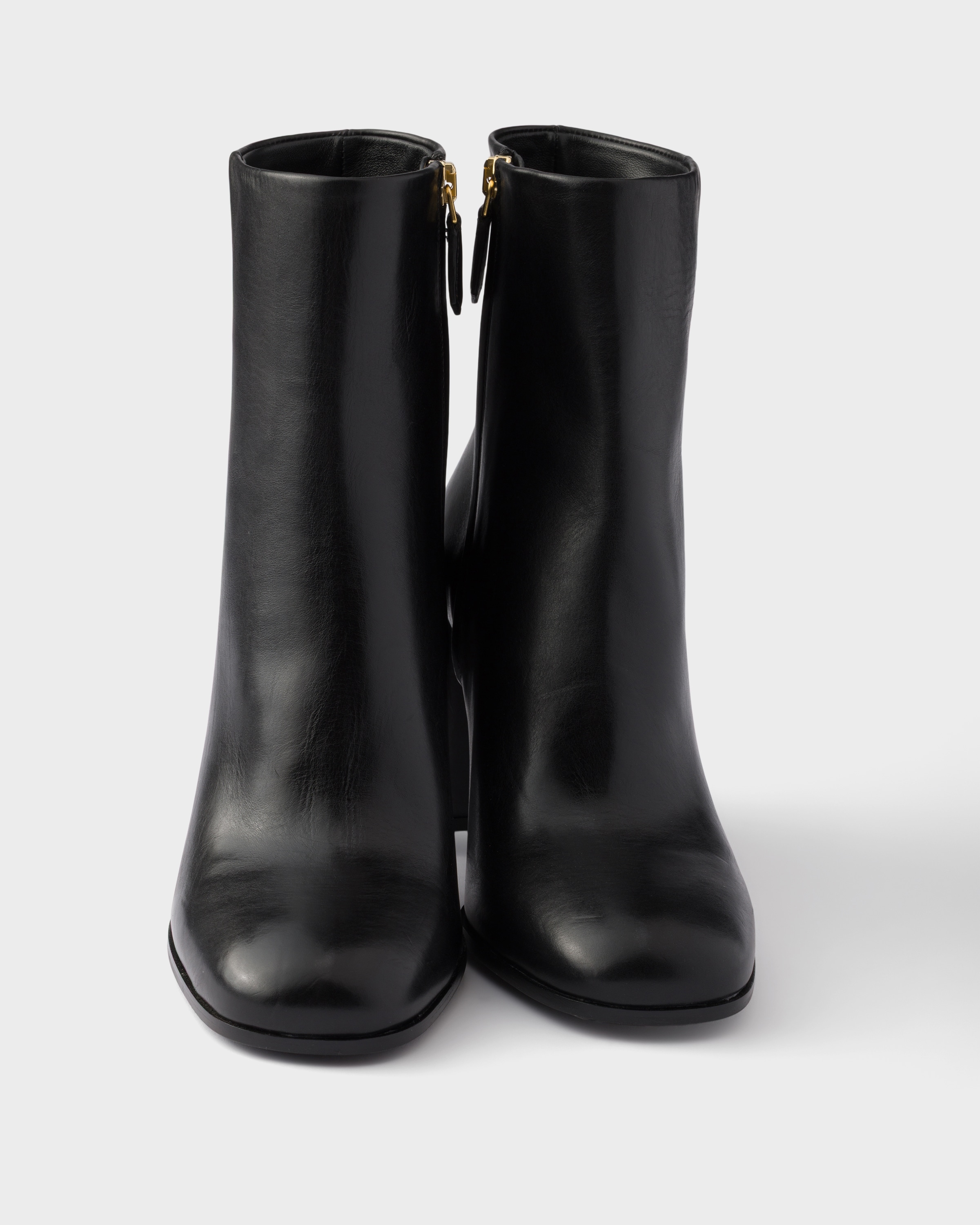 Black Leather Booties | PRADA - United States