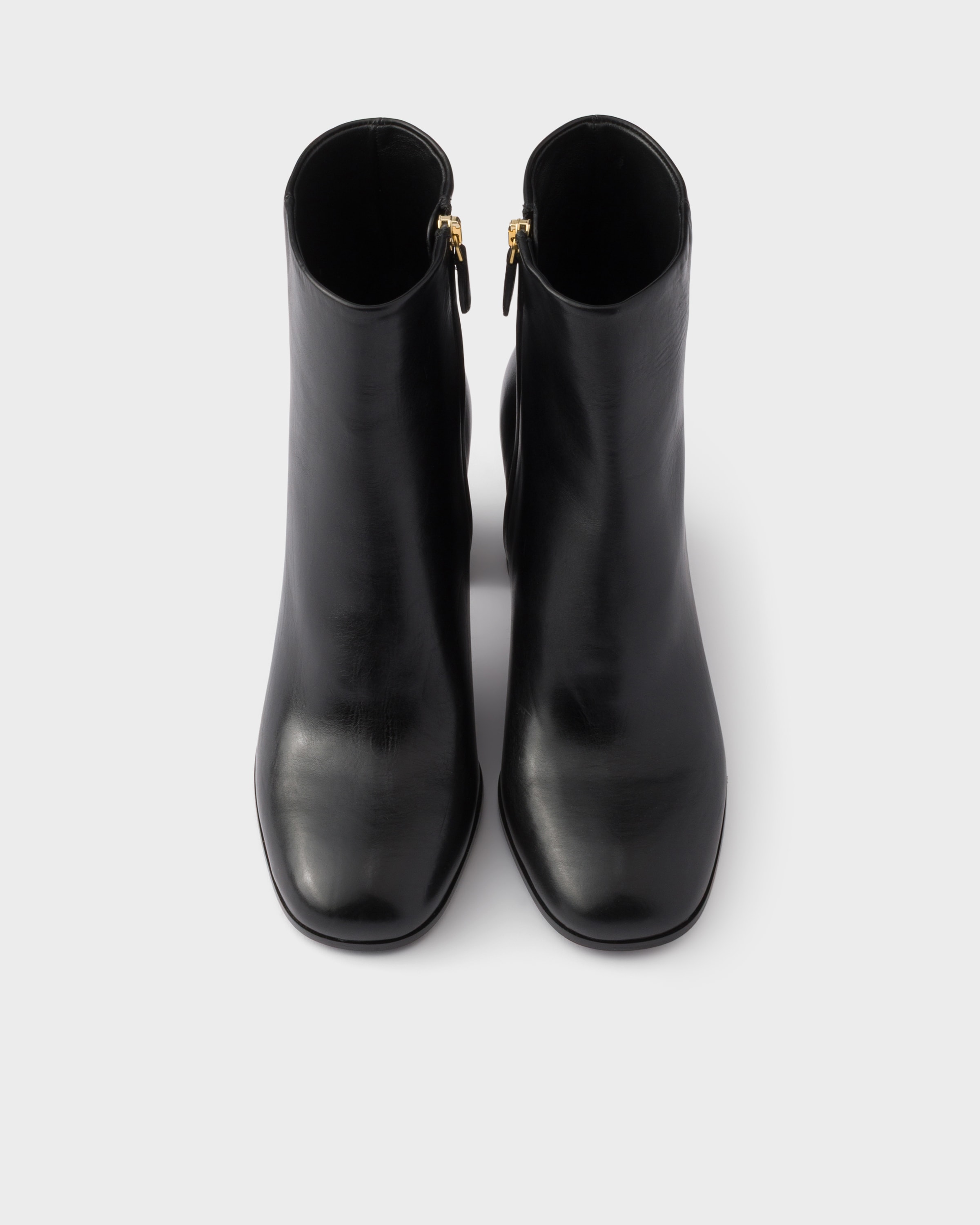 Black Leather Booties | PRADA - Canada