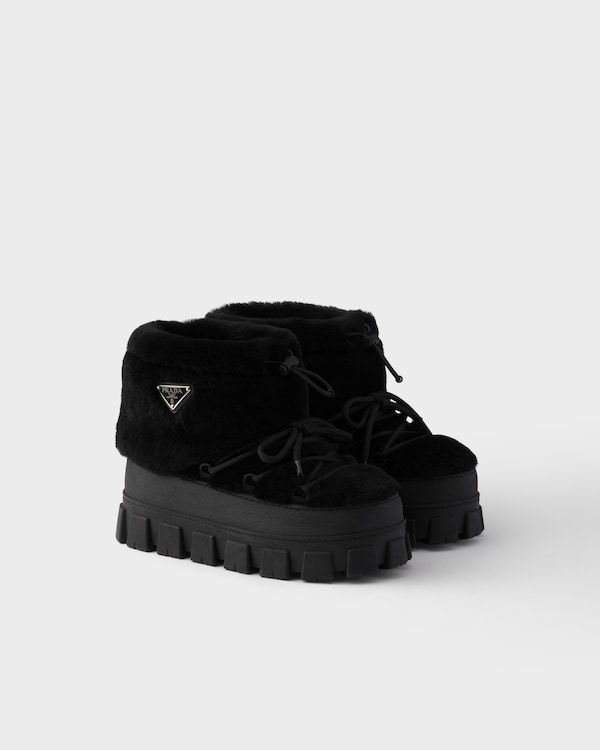 Shearling après-ski boots - Black Shearling après-ski boots - Black