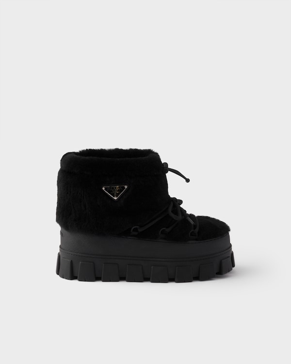 Shearling après-ski boots - Black Shearling après-ski boots - Black