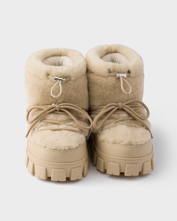 Shearling après-ski boots - Ecru Shearling après-ski boots - Ecru
