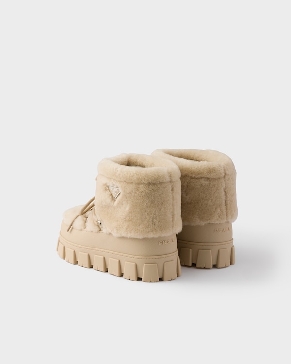 Shearling après-ski boots - Ecru Shearling après-ski boots - Ecru