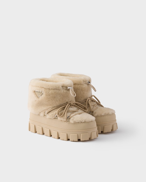Shearling après-ski boots - Ecru Shearling après-ski boots - Ecru