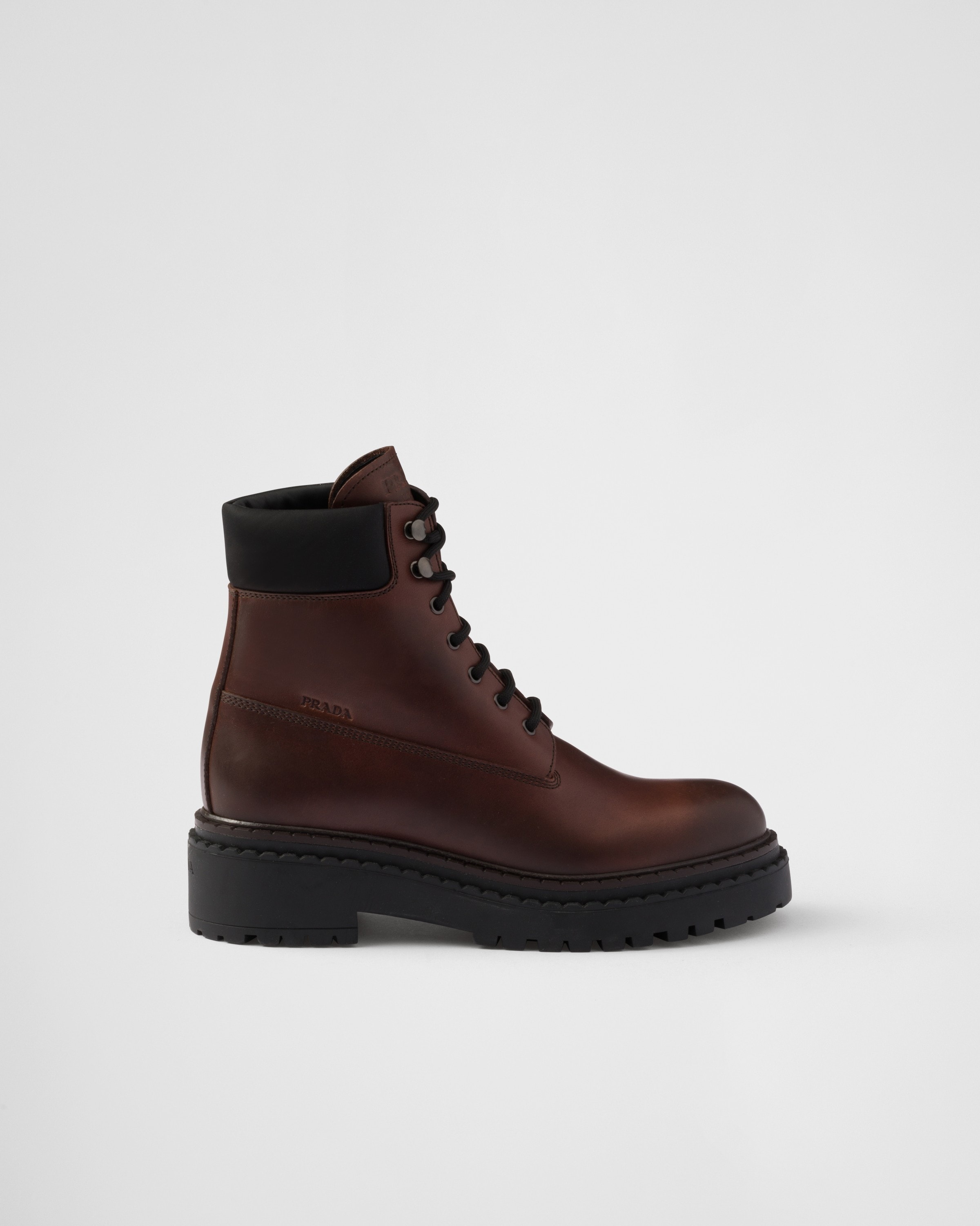 Prada lace up boots hotsell