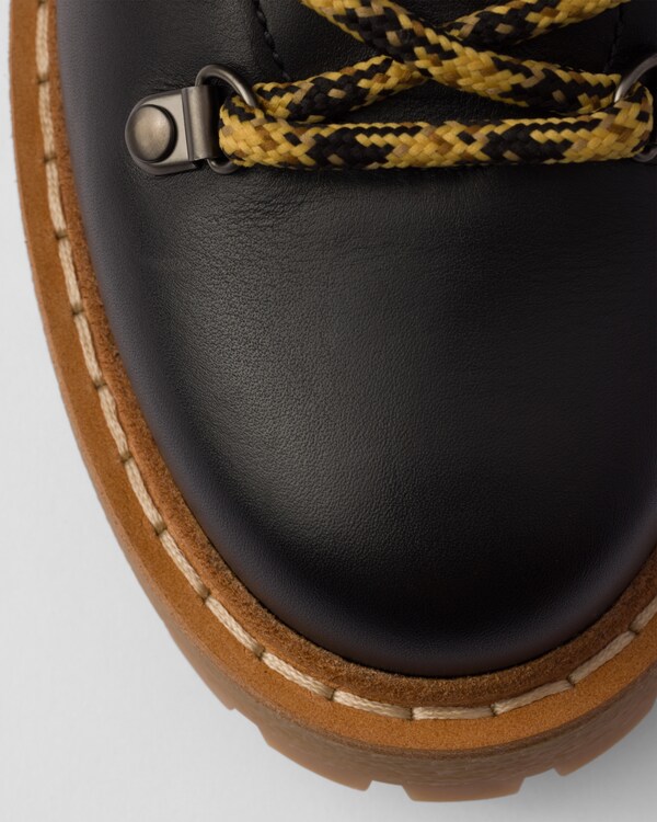 Leather laced booties - Black Leather laced booties - Black