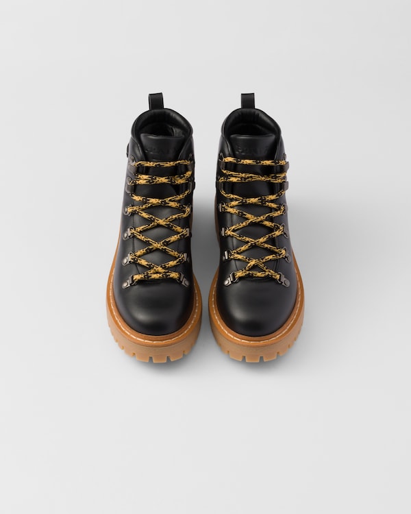 Leather laced booties - Black Leather laced booties - Black