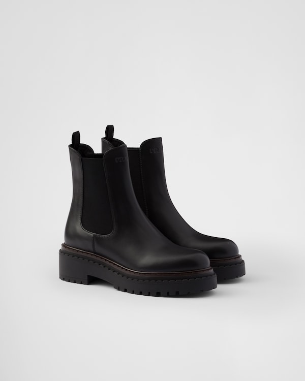 Black Re-Nylon gabardine après-ski boots | PRADA