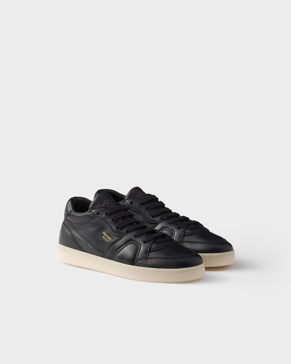 ファッションなデザイン and Re-Nylon 01 Prax Black leather PRADA | sneakers 靴