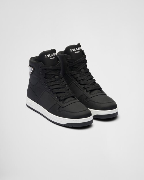 Black Re-Nylon Gabardine high-top 