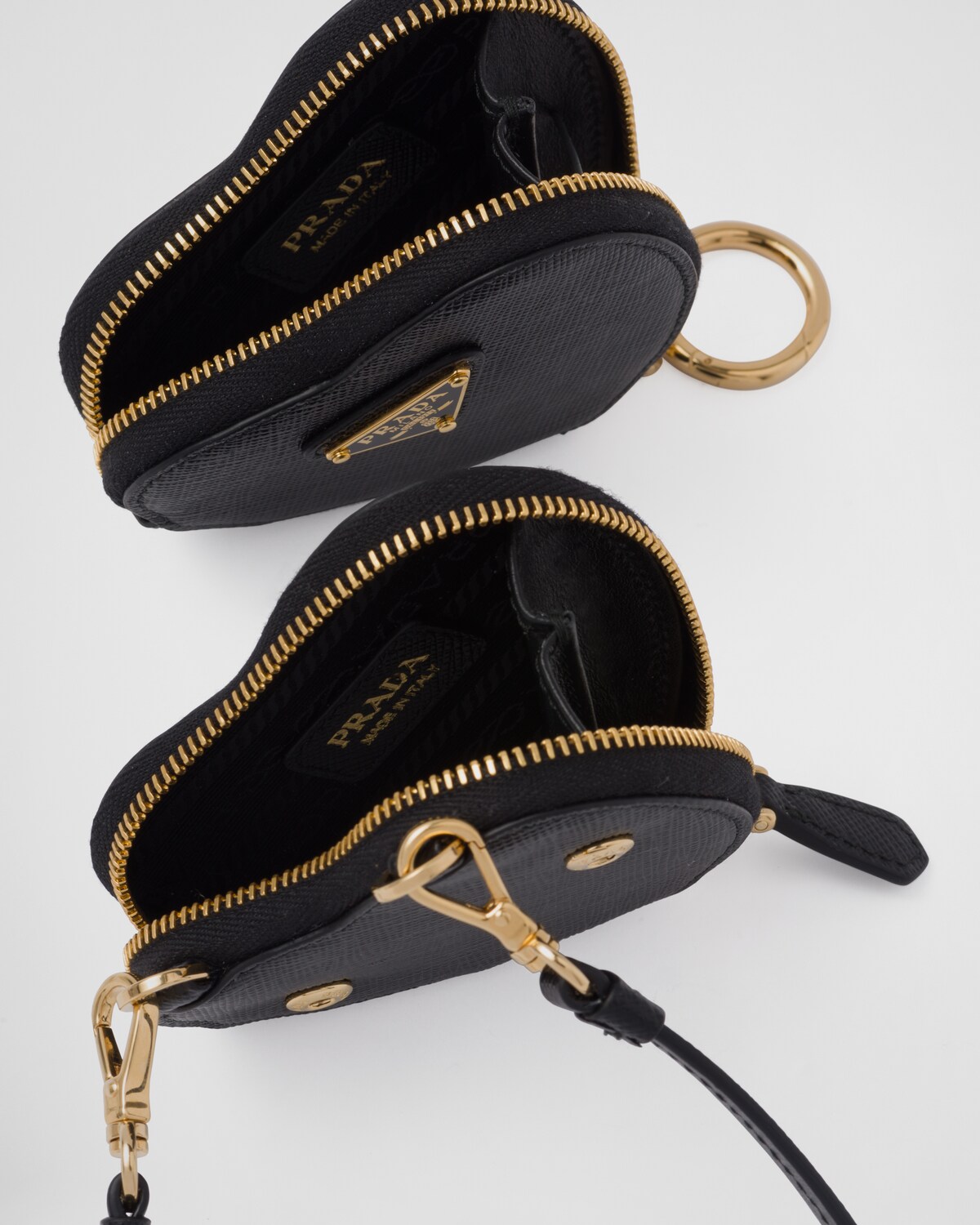 Black Saffiano Leather Mini Pouch | PRADA