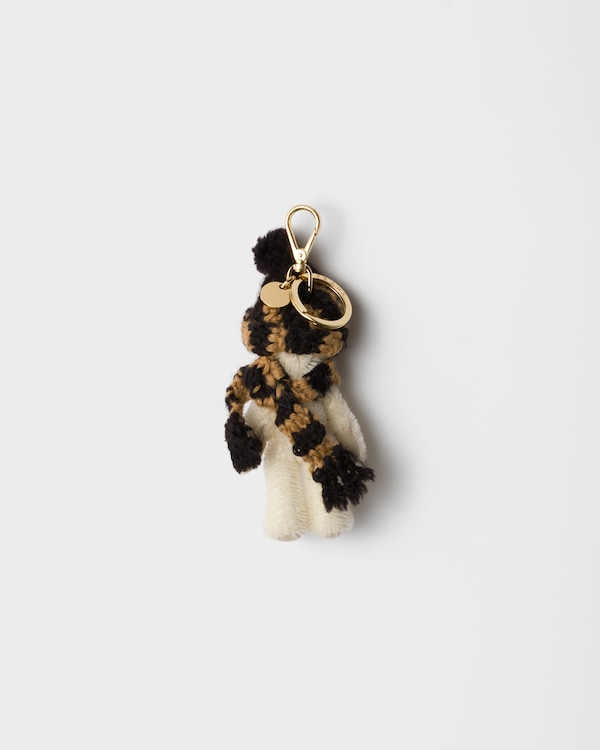 Teddy keychain charm - Camel/Black Teddy keychain charm - Camel/Black