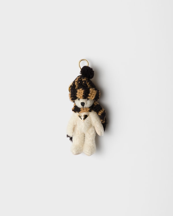 Teddy keychain charm - Camel/Black Teddy keychain charm - Camel/Black