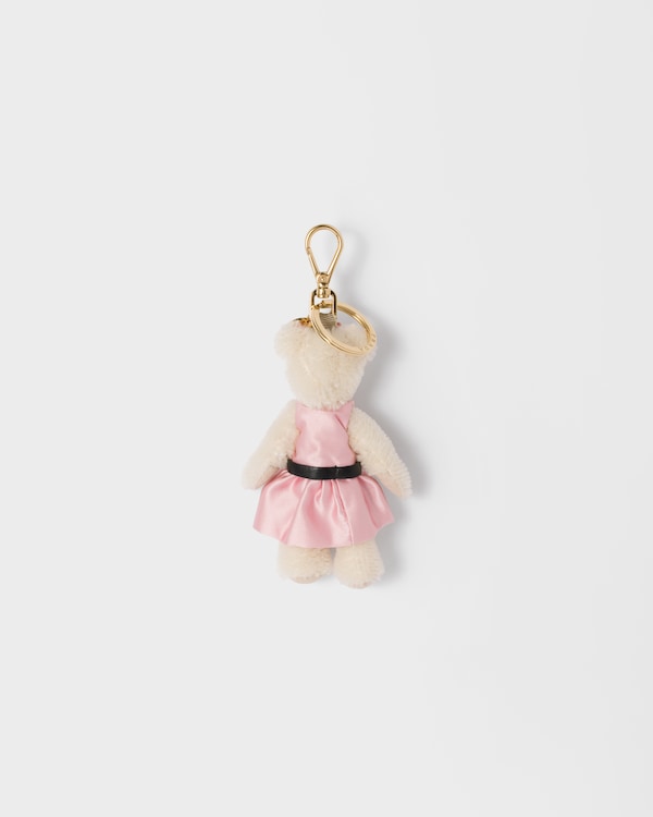 Teddy keychain charm - White/Alabaster Pink Teddy keychain charm - White/Alabaster Pink