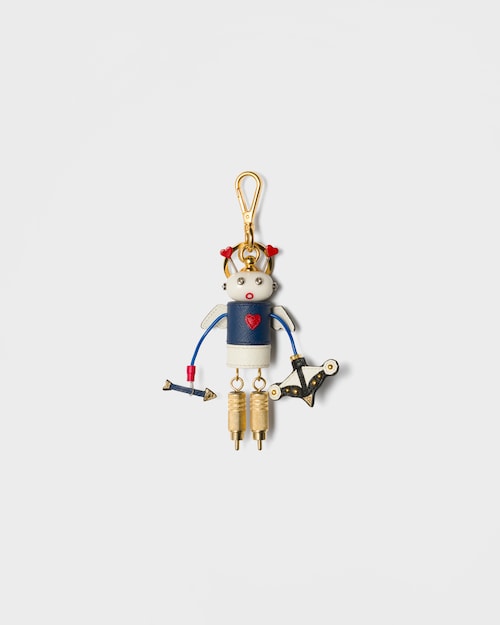 Prada Saffiano皮革 Cupido 手袋吊飾連鑰匙扣 1