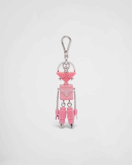 Prada Saffiano皮革robot手袋钥匙扣饰件 1