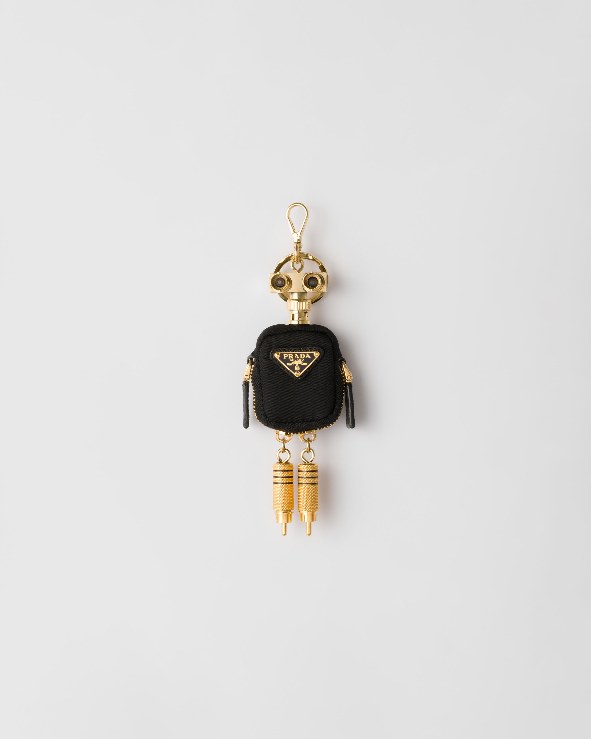 Black Robot Re nylong Bag Charm PRADA