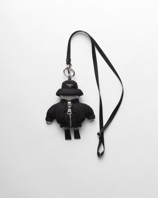 てなグッズや with charm bag Re-Nylon Robot Soft Black shoulder PRADA | strap 小物