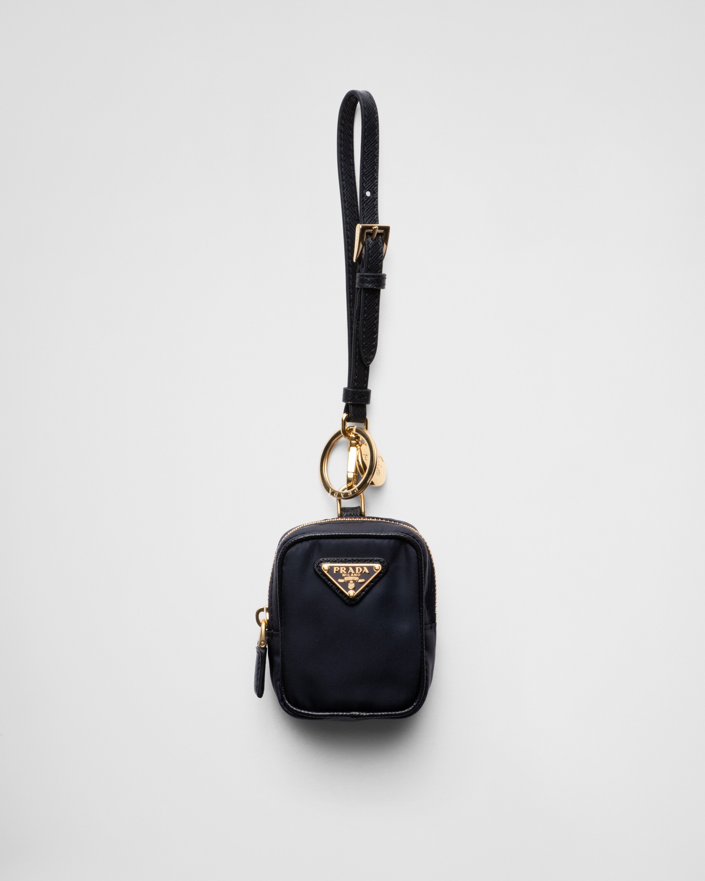Prada Re-edition 1978 Re-nylon Mini-pouch With Keychain, Woman, Blue