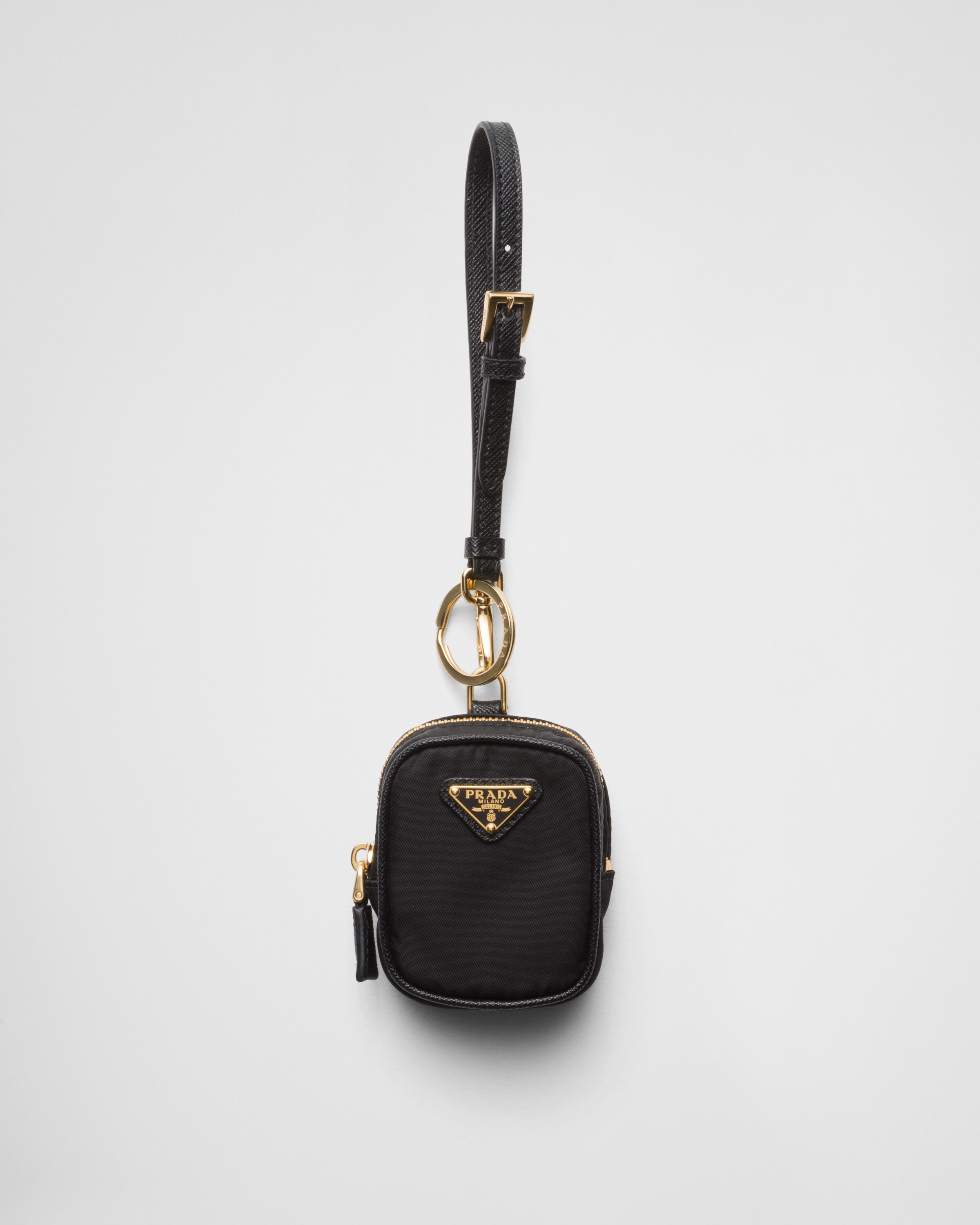 Prada Re-edition 1978 Re-nylon Mini-pouch With Keychain, Woman, Black