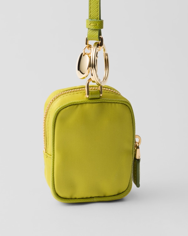 Prada Re-Edition 1978 Re-Nylon mini-pouch with keychain - Fern Green Prada Re-Edition 1978 Re-Nylon mini-pouch with keychain - Fern Green