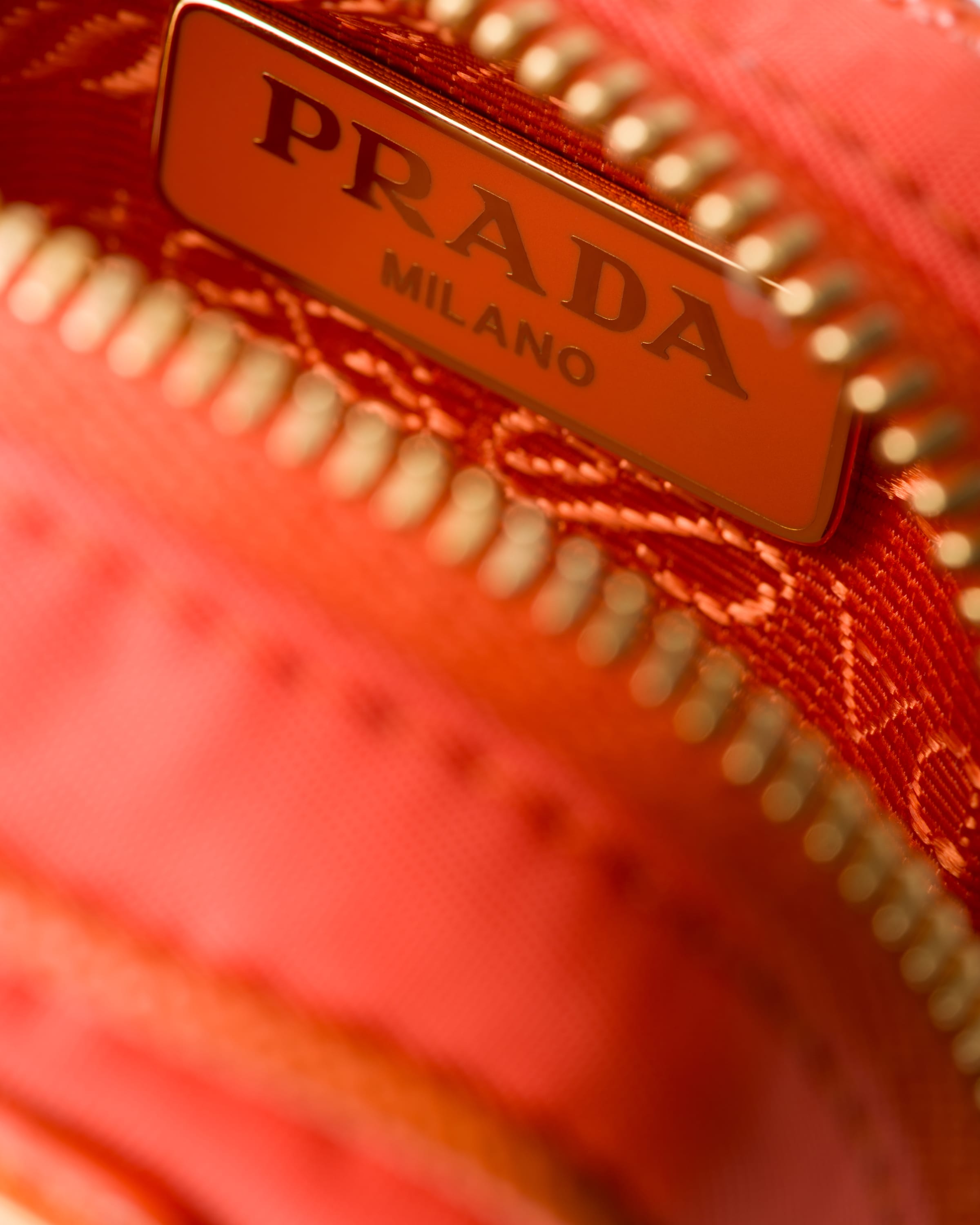 Shop Prada Re-edition 1978 Mini-pouch Aus Re-nylon In Orange