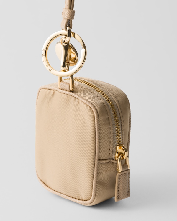 Prada Re-Edition 1978 Re-Nylon mini-pouch with keychain - Camel Prada Re-Edition 1978 Re-Nylon mini-pouch with keychain - Camel