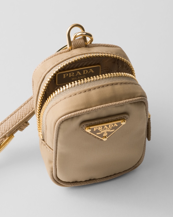 Prada Re-Edition 1978 Re-Nylon mini-pouch with keychain - Camel Prada Re-Edition 1978 Re-Nylon mini-pouch with keychain - Camel