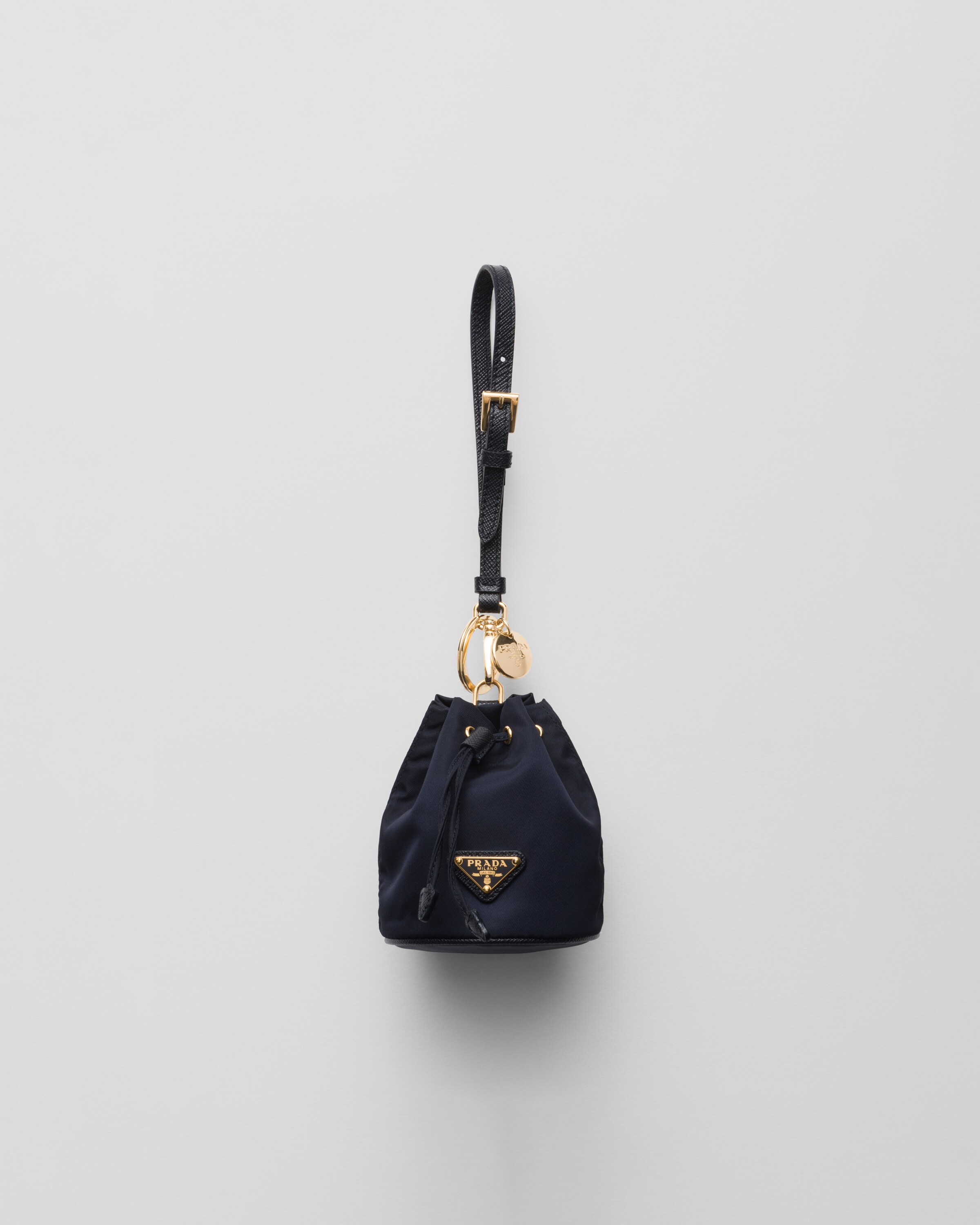 Prada Mini Icon Re-nylon Keychain Charm, Woman, Blue