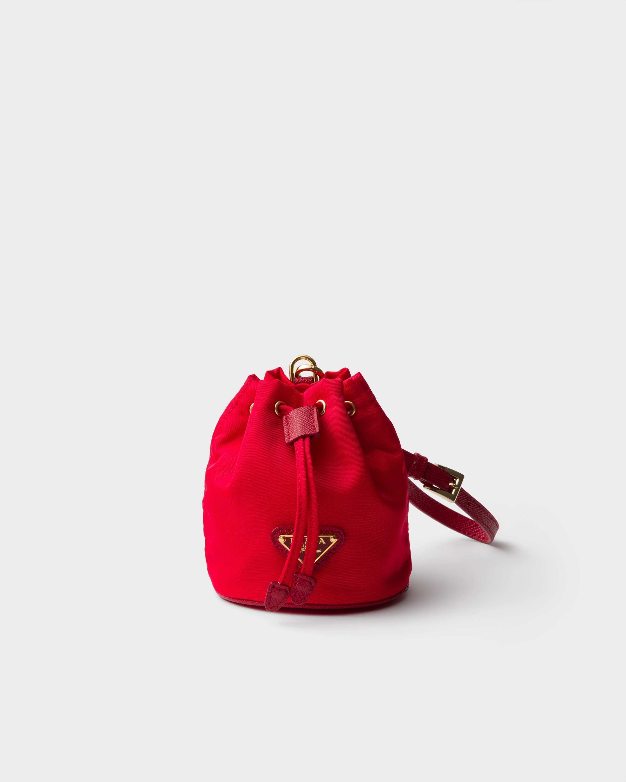 Prada Mini Icon Re-nylon Keychain Charm, Woman, Red