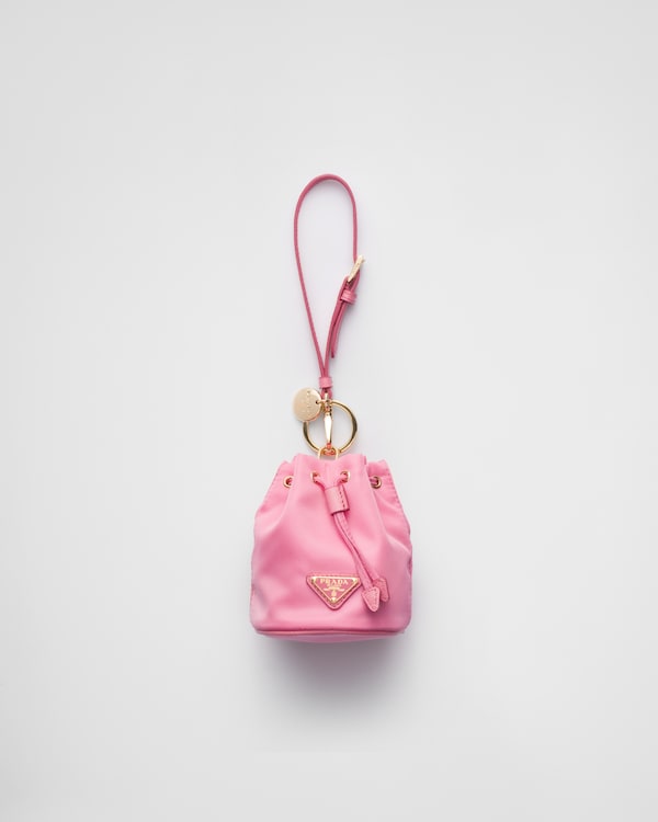 ピンク ミニアイコン Re-Nylon バッグチャーム | PRADA