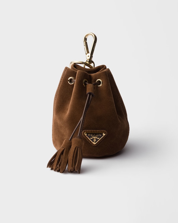 Ciondolo portachiavi Mini Icon in pelle scamosciata - CACAO Ciondolo portachiavi Mini Icon in pelle scamosciata - CACAO