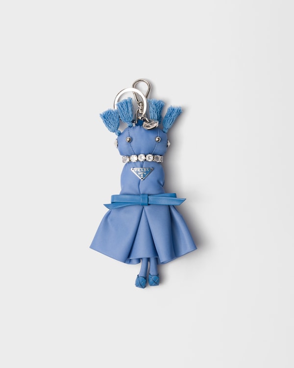 Charm de porte-clés en Re-Nylon Teddy - Bleu Clair Charm de porte-clés en Re-Nylon Teddy - Bleu Clair