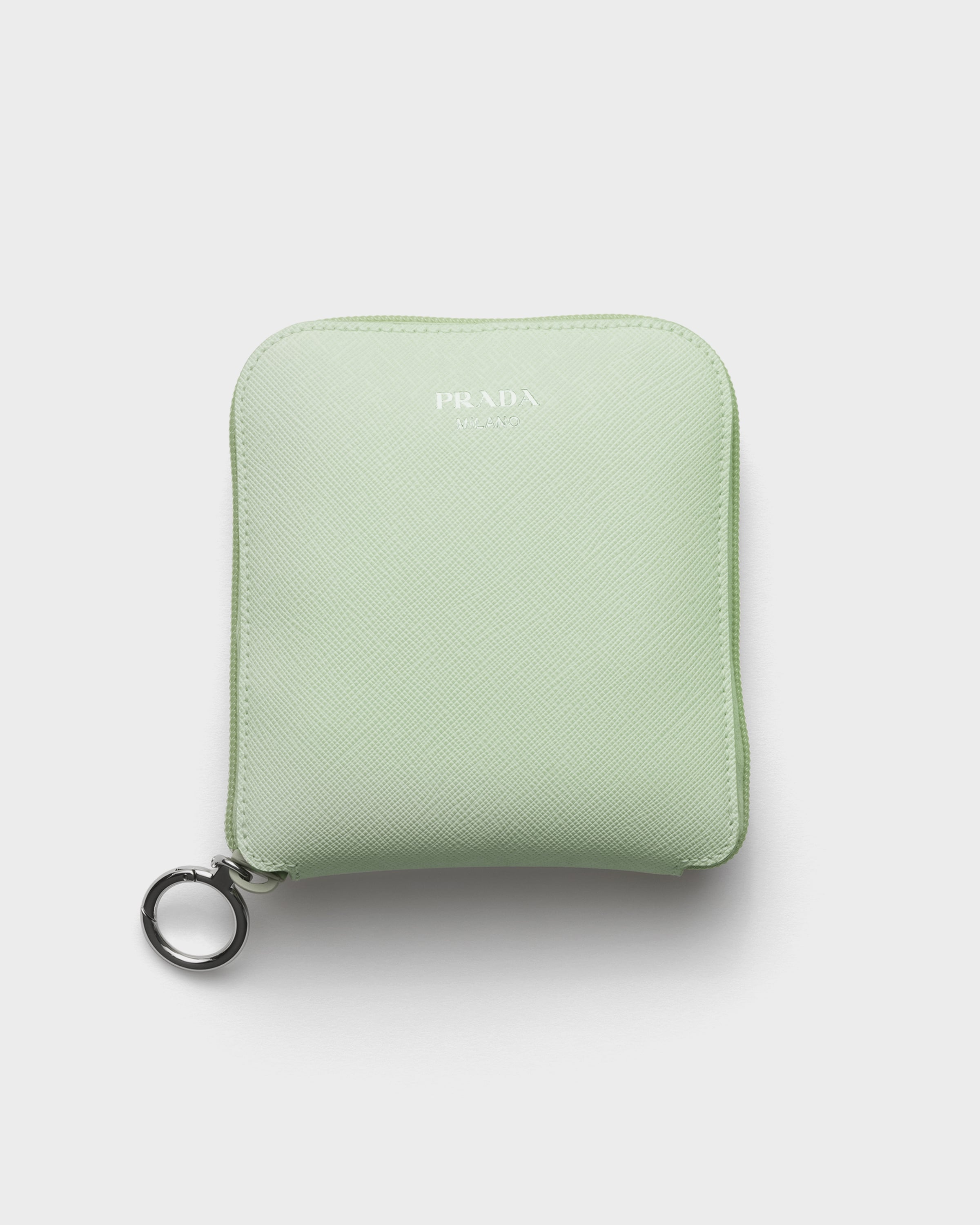 アクア サフィアーノレザー ペンダント付 Re-Nylon トートバッグ