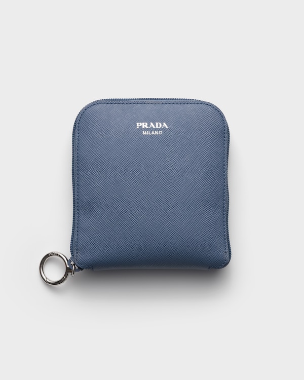 サフィアーノレザー ペンダント付 Re-Nylon トートバッグ - アビエーションブルー サフィアーノレザー ペンダント付 Re-Nylon トートバッグ - アビエーションブルー