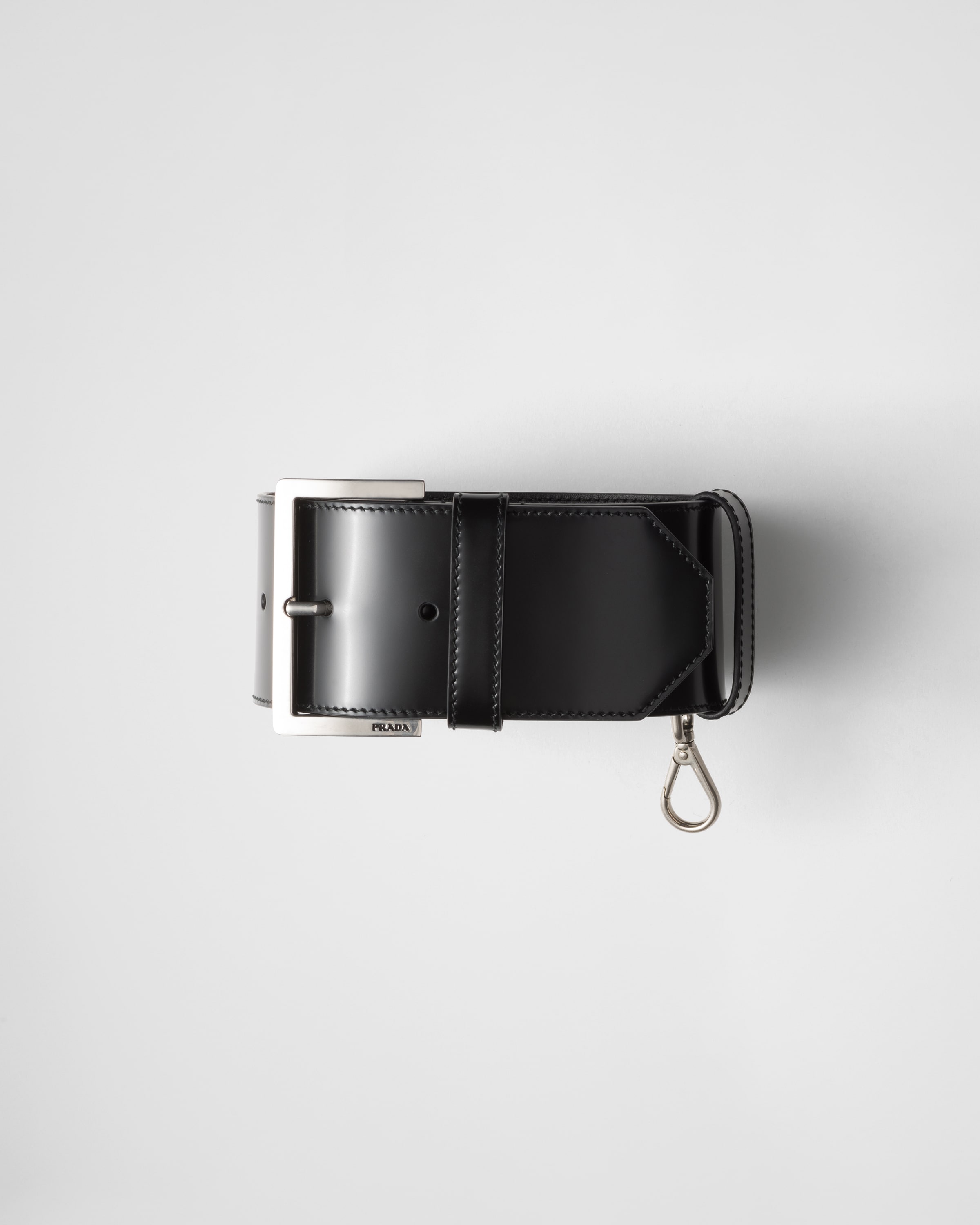 ブラック レザーリストストラップ | PRADA