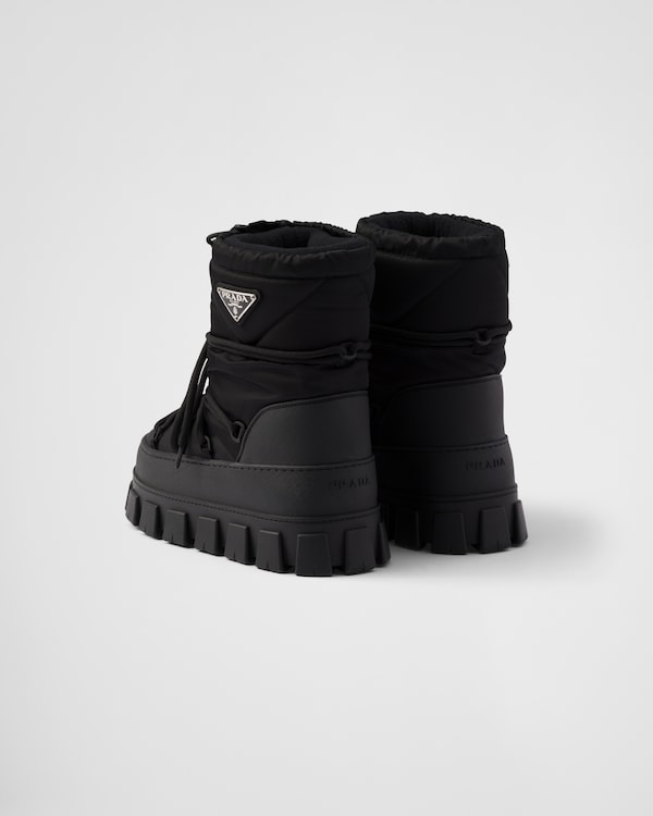 Re-Nylon gabardine après-ski boots - Black Re-Nylon gabardine après-ski boots - Black