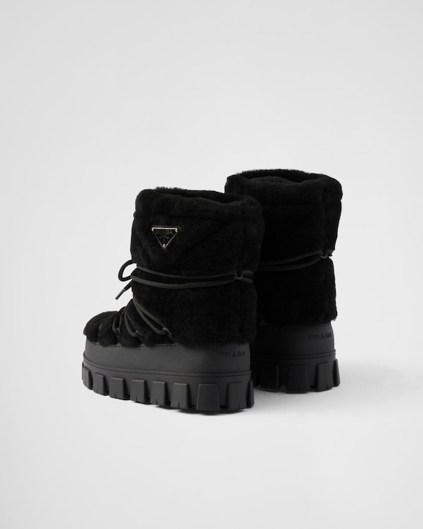 Shearling après ski booties - Black Shearling après ski booties - Black