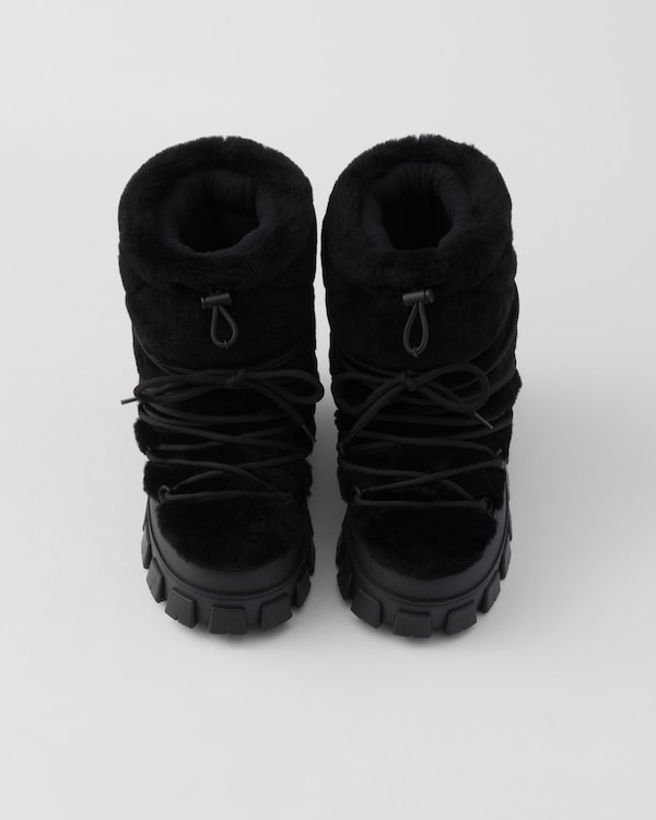 Shearling après ski booties - Black Shearling après ski booties - Black