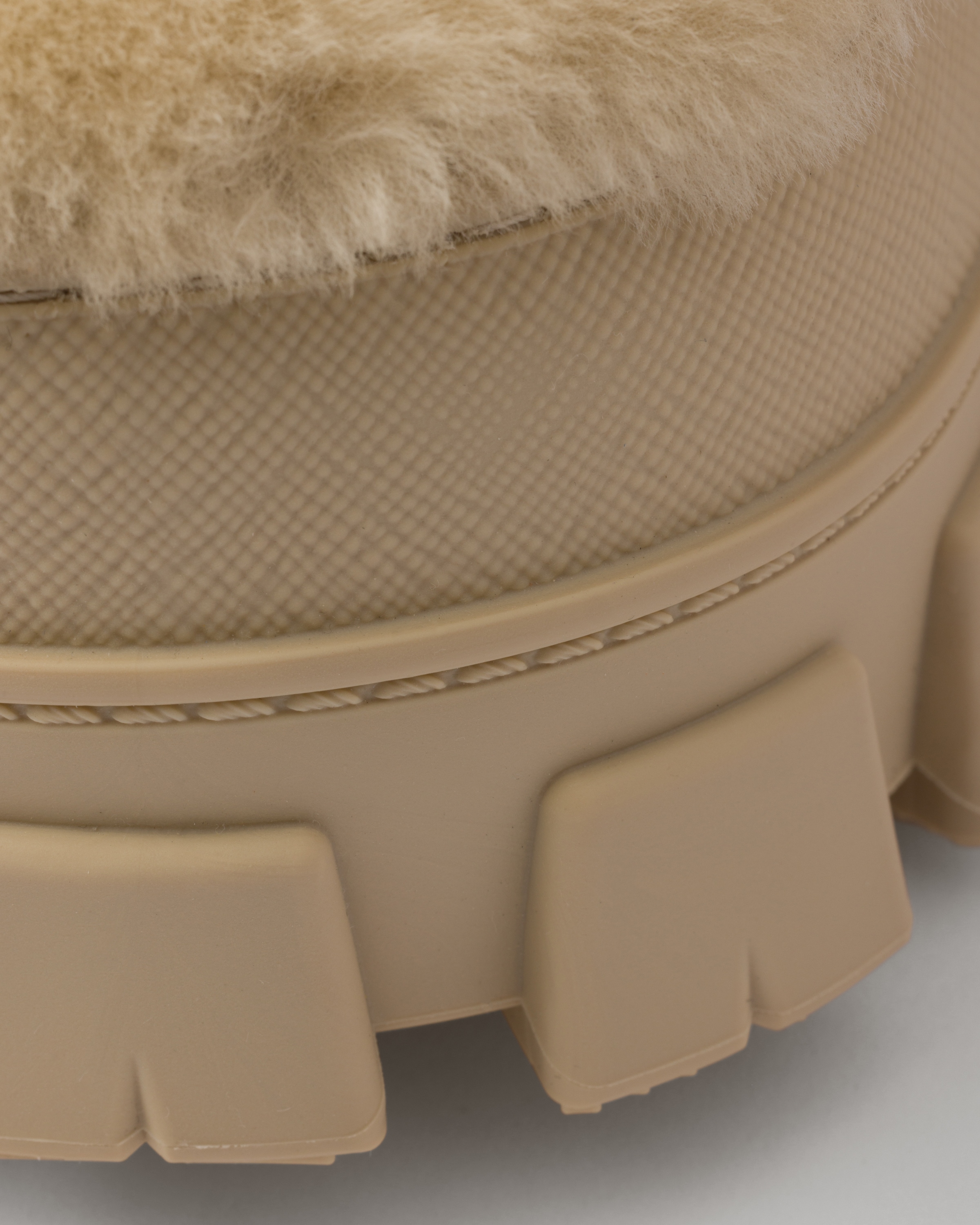 Ecru Shearling après ski booties | PRADA