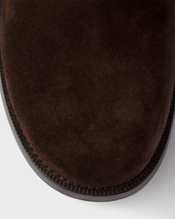 Suede mid-calf boots - Dark Brown Suede mid-calf boots - Dark Brown