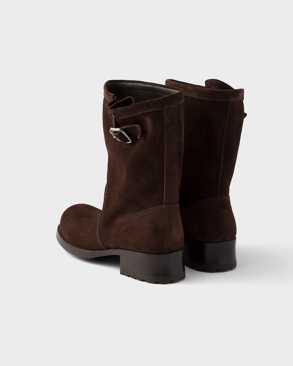 Suede mid-calf boots - Dark Brown Suede mid-calf boots - Dark Brown