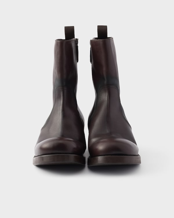 Leather mid-calf boots Leather mid-calf boots