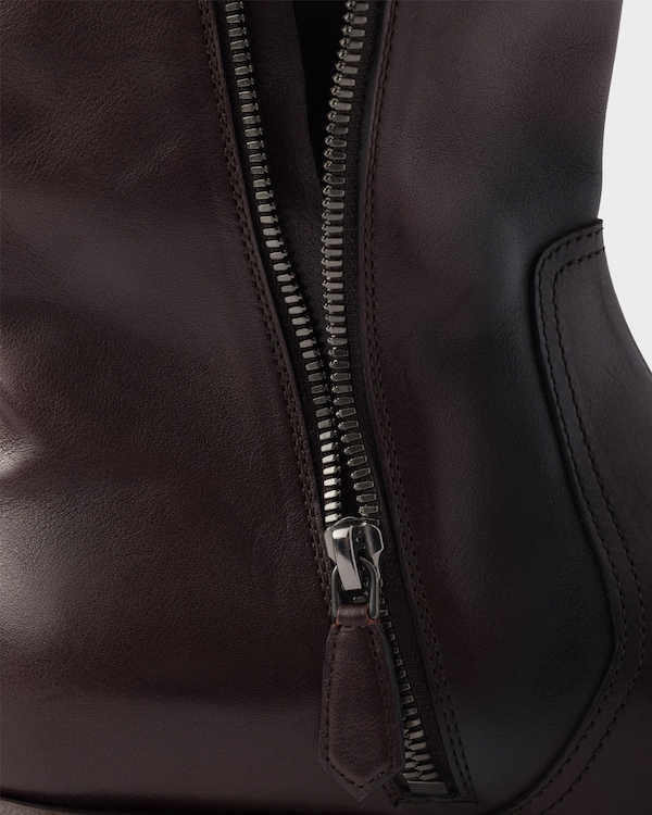 Leather mid-calf boots Leather mid-calf boots