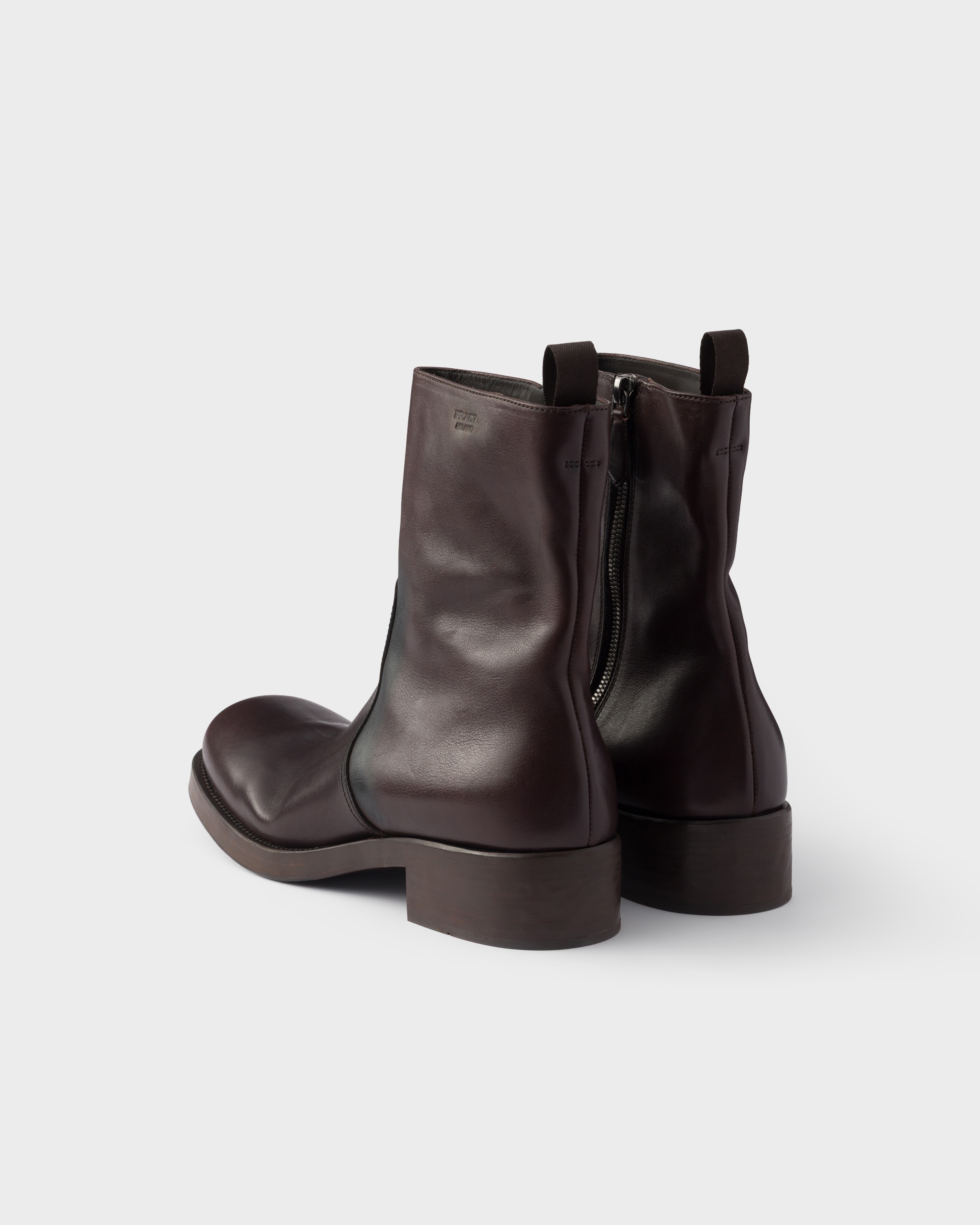 Prada Black Leather Boots with Brown Fabric Shaft Kelly & Katie Mari Boot - Free Shipping | DSW main image 4