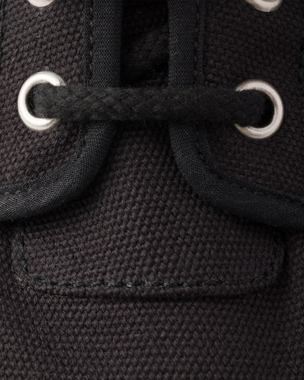 Canvas lace-up ankle boots - Black Canvas lace-up ankle boots - Black