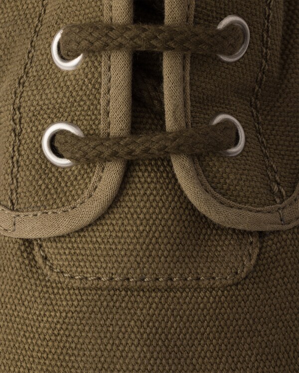 キャンバスレースアップアンクルブーツ - ミリタリーグリーン キャンバスレースアップアンクルブーツ - ミリタリーグリーン