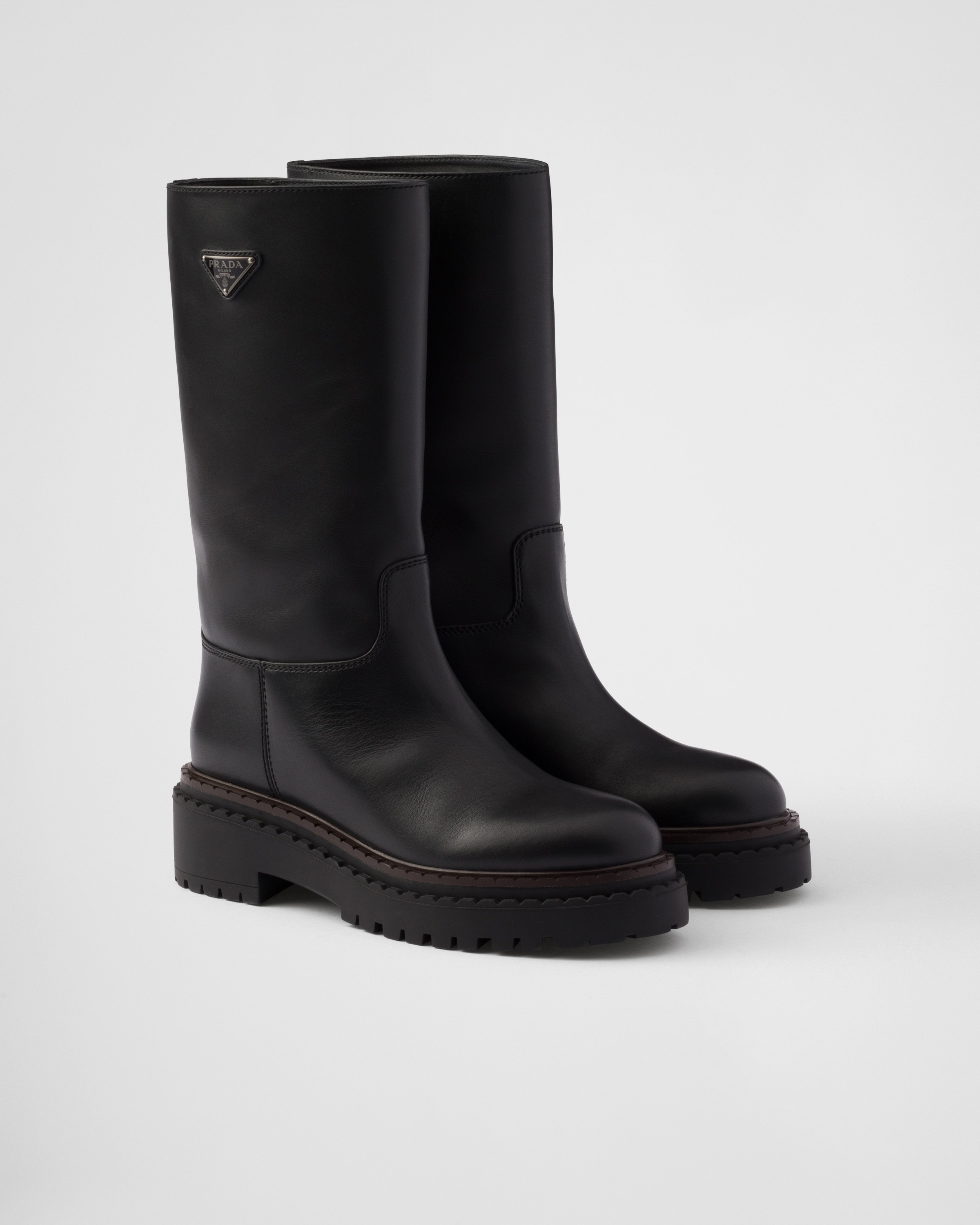 Prada boots black best sale