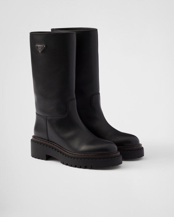 Black Leather boots | PRADA