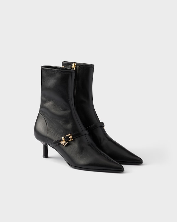 Stretch nappa leather booties - Negro Stretch nappa leather booties - Negro